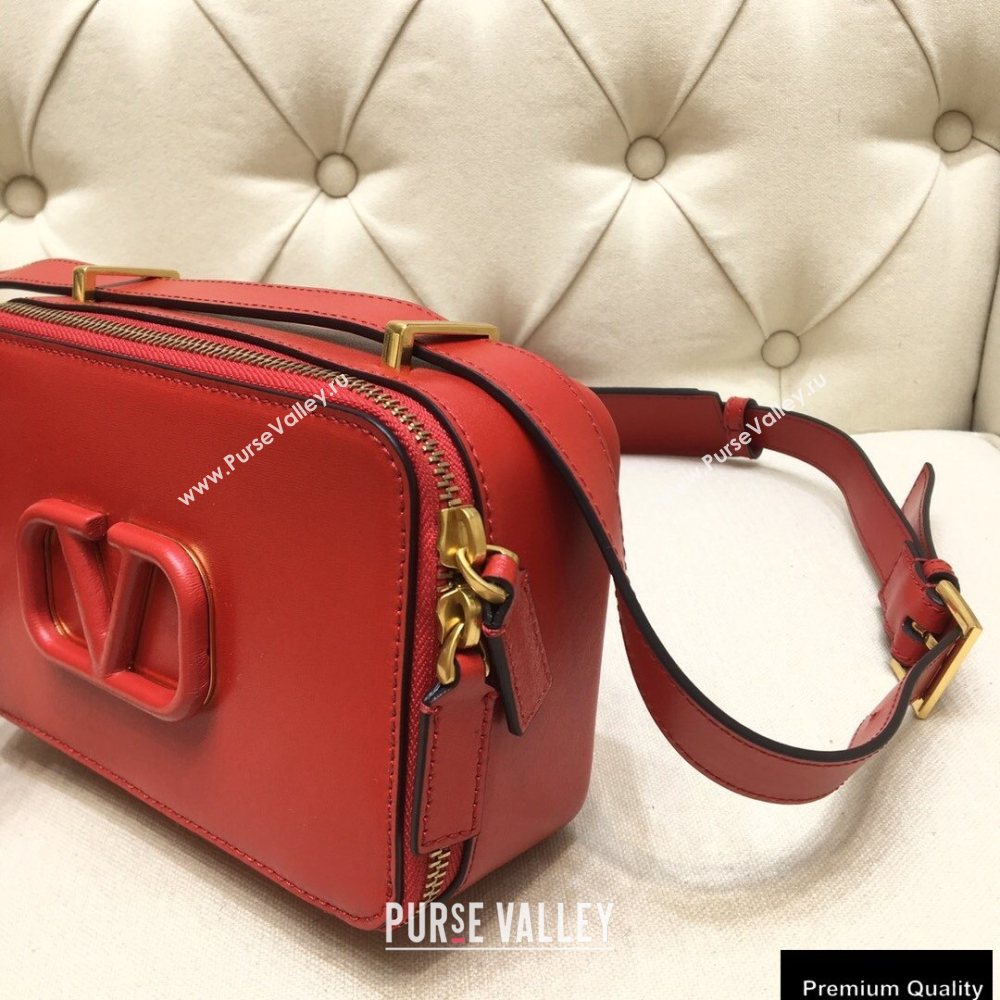 Valentino VSLING Calfskin Camera Bag Red 2020 (liankafo-20101403)