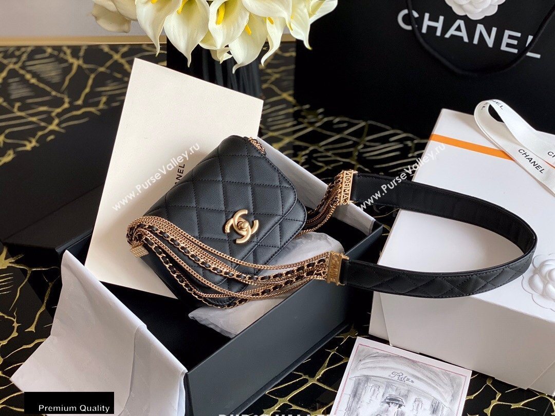 Chanel Multiple Chains Mini Flap Bag AS2051 Black 2020 (jiyuan-20101540)