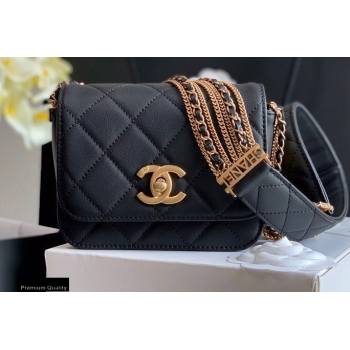 Chanel Multiple Chains Mini Flap Bag AS2051 Black 2020 (jiyuan-20101540)