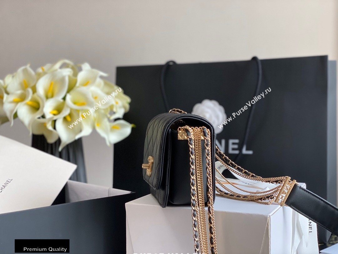 Chanel Multiple Chains Mini Flap Bag AS2051 Black 2020 (jiyuan-20101540)