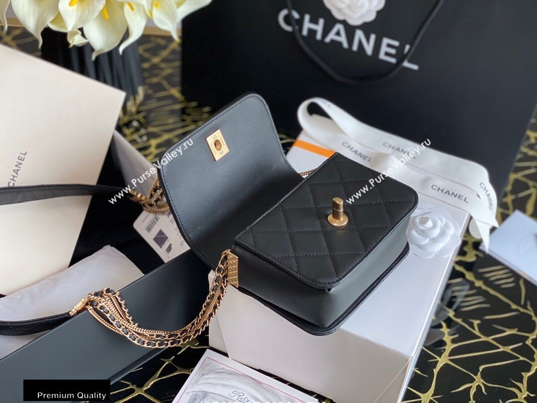 Chanel Multiple Chains Mini Flap Bag AS2051 Black 2020 (jiyuan-20101540)