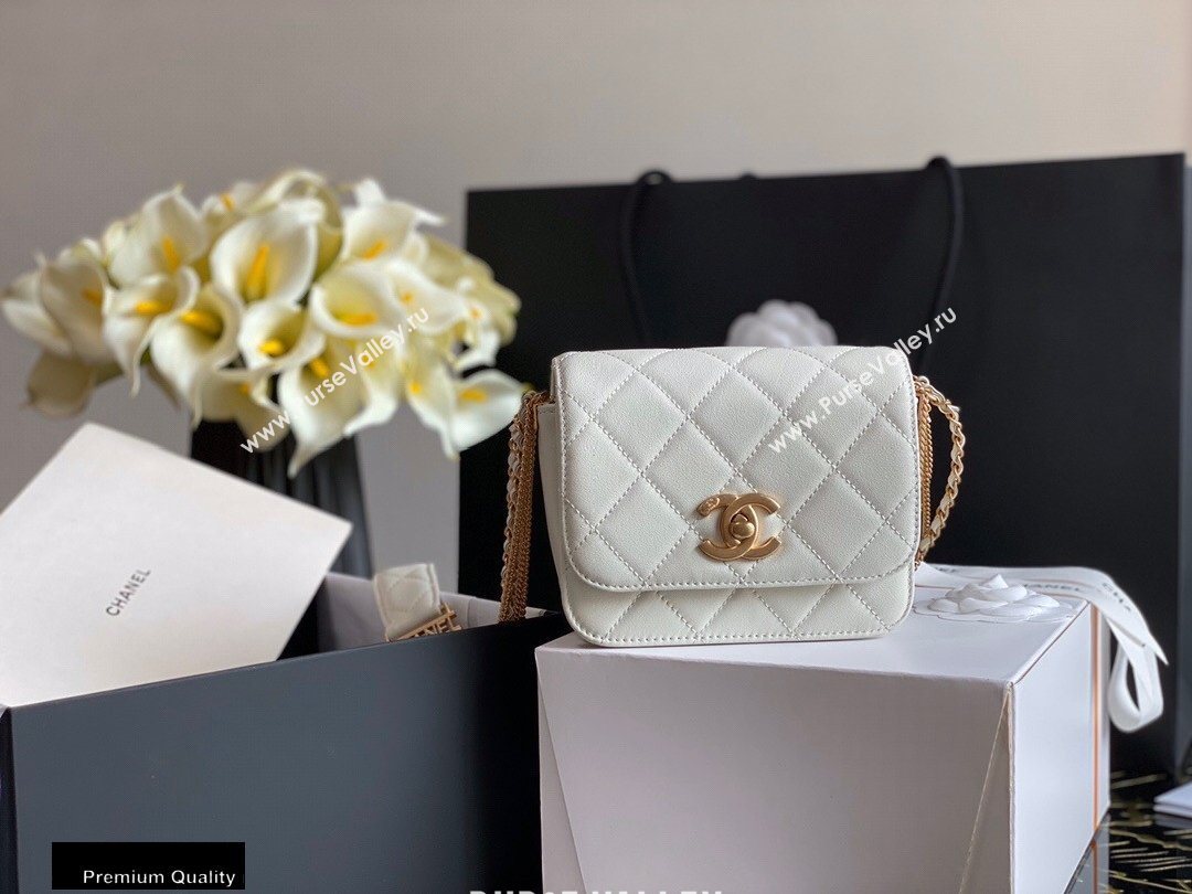 Chanel Multiple Chains Mini Flap Bag AS2051 White 2020 (jiyuan-20101542)