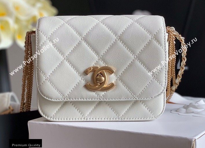 Chanel Multiple Chains Mini Flap Bag AS2051 White 2020 (jiyuan-20101542)