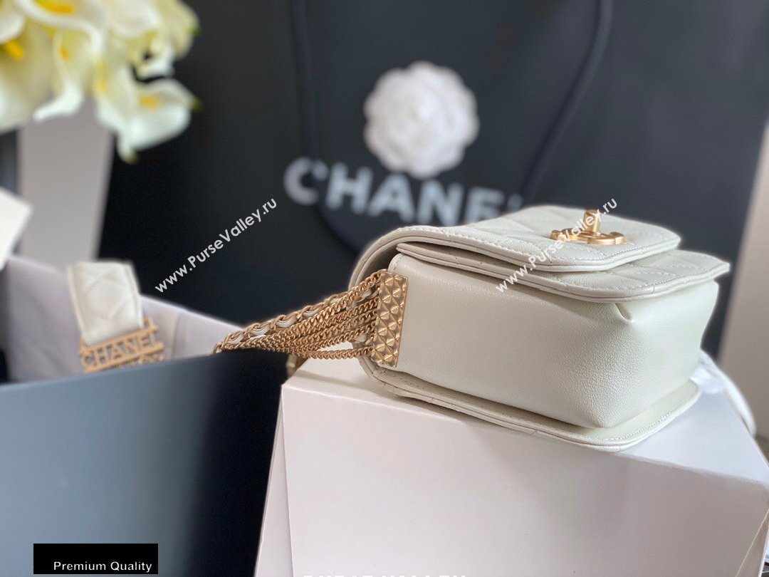 Chanel Multiple Chains Mini Flap Bag AS2051 White 2020 (jiyuan-20101542)