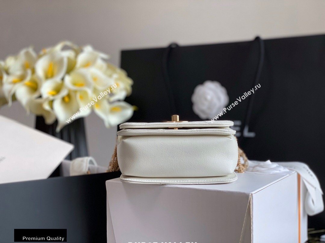 Chanel Multiple Chains Mini Flap Bag AS2051 White 2020 (jiyuan-20101542)
