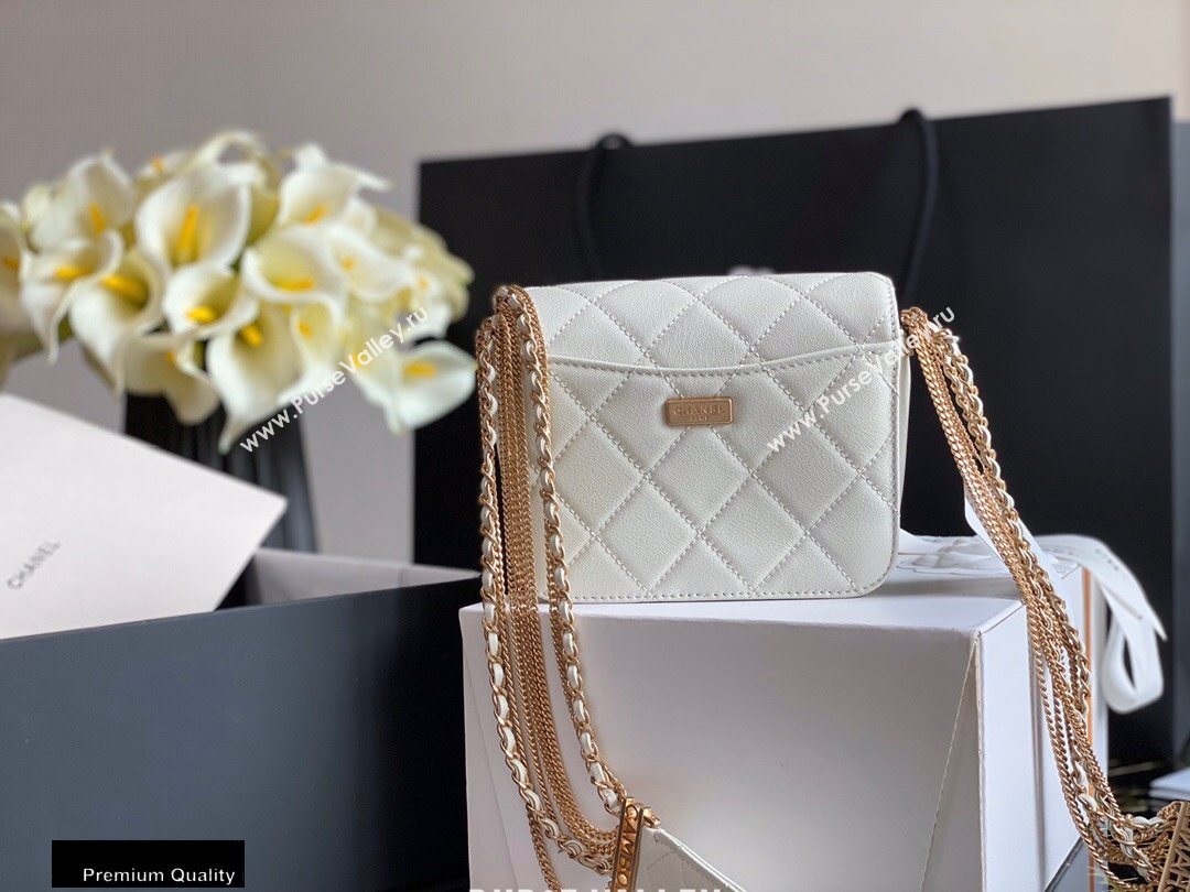 Chanel Multiple Chains Mini Flap Bag AS2051 White 2020 (jiyuan-20101542)