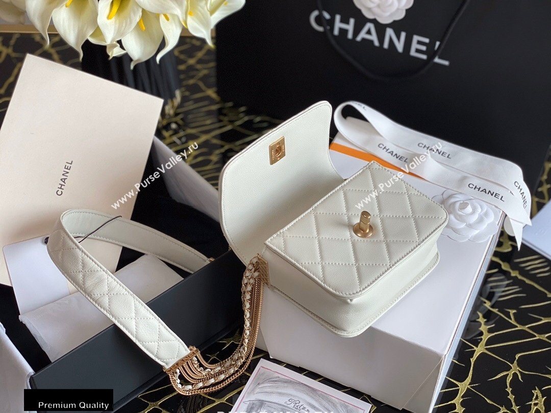 Chanel Multiple Chains Mini Flap Bag AS2051 White 2020 (jiyuan-20101542)