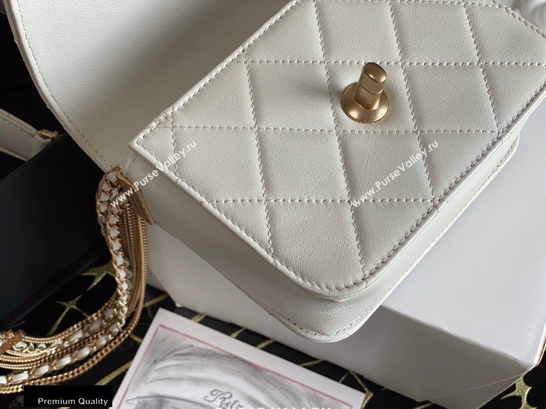 Chanel Multiple Chains Mini Flap Bag AS2051 White 2020 (jiyuan-20101542)