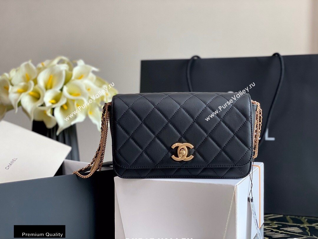 Chanel Multiple Chains Small Flap Bag AS2052 Black 2020 (jiyuan-20101536)