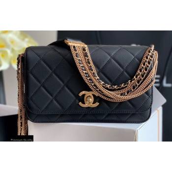 Chanel Multiple Chains Small Flap Bag AS2052 Black 2020 (jiyuan-20101536)