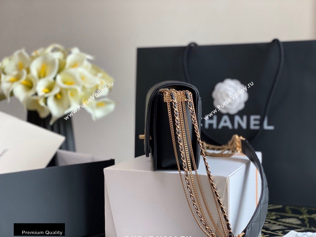 Chanel Multiple Chains Small Flap Bag AS2052 Black 2020 (jiyuan-20101536)