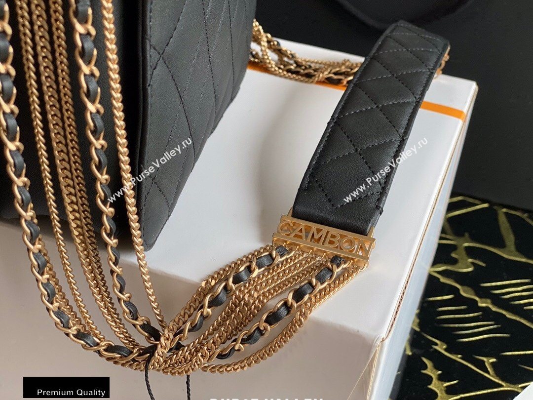 Chanel Multiple Chains Small Flap Bag AS2052 Black 2020 (jiyuan-20101536)