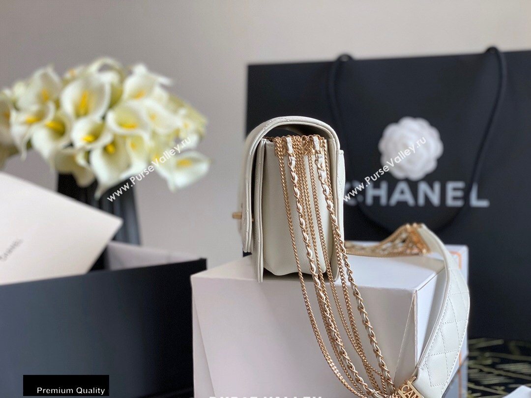 Chanel Multiple Chains Small Flap Bag AS2052 White 2020 (jiyuan-20101538)