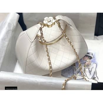 Chanel Calfskin Camellia Hobo Bag White 2020 (jiyuan-20101612)