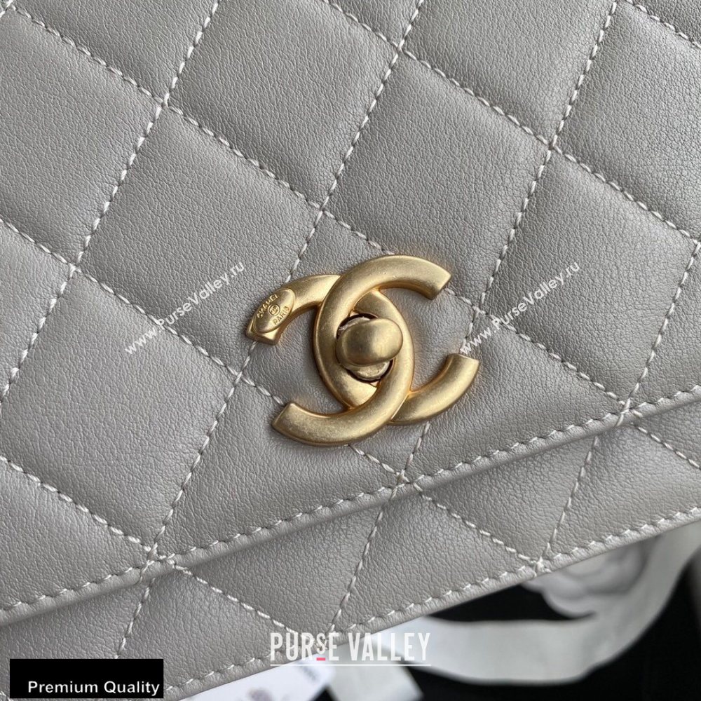 Chanel Multiple Chains Small Flap Bag AS2052 Gray 2020 (jiyuan-20101539)