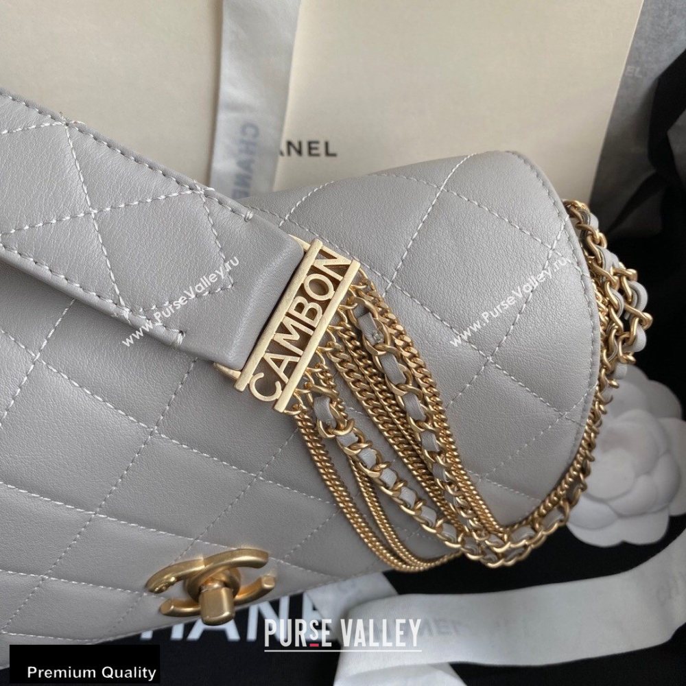 Chanel Multiple Chains Small Flap Bag AS2052 Gray 2020 (jiyuan-20101539)