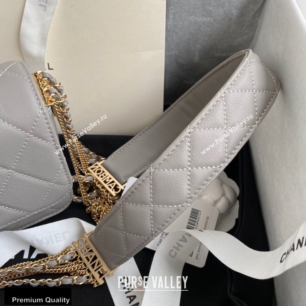 Chanel Multiple Chains Mini Flap Bag AS2051 Gray 2020 (jiyuan-20101543)