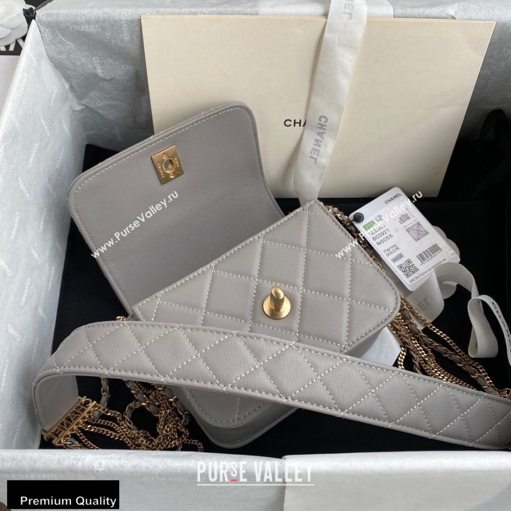 Chanel Multiple Chains Mini Flap Bag AS2051 Gray 2020 (jiyuan-20101543)