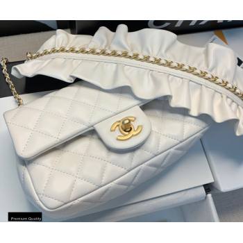 Chanel Lambskin Bag Romance Rectangular Small Flap Bag with ruffled Strap AS2204 White 2020 (jiyuan-20101618)