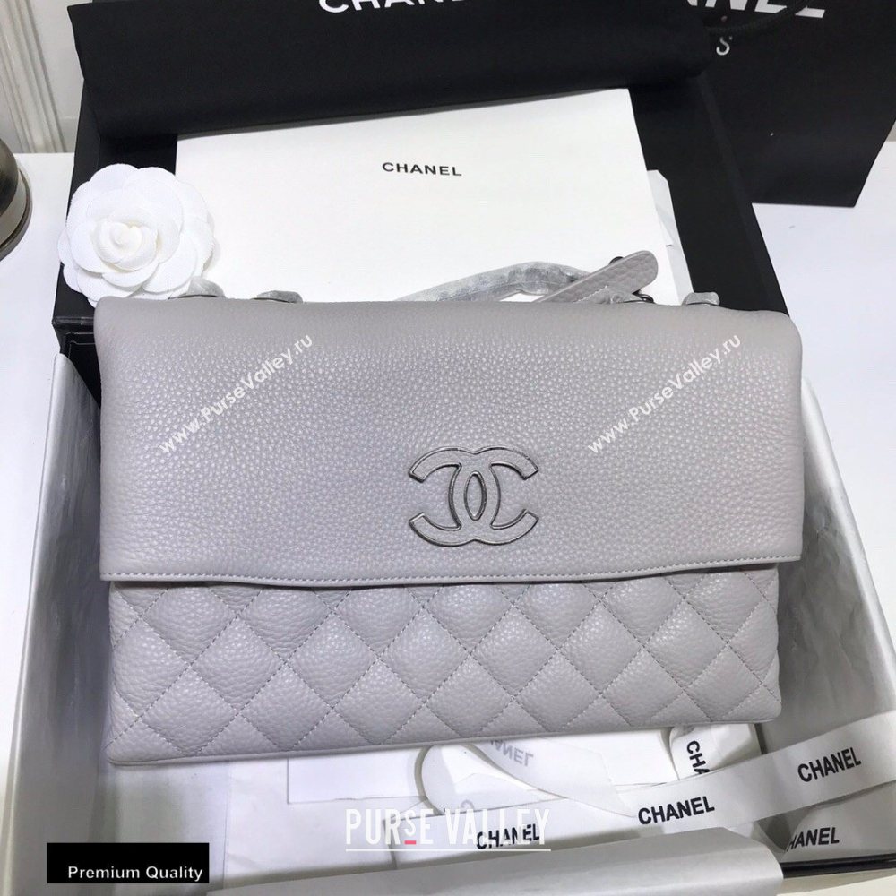 Chanel Multiple Interlayer Fold Over Flap Bag Gray (jiyuan-20101616)