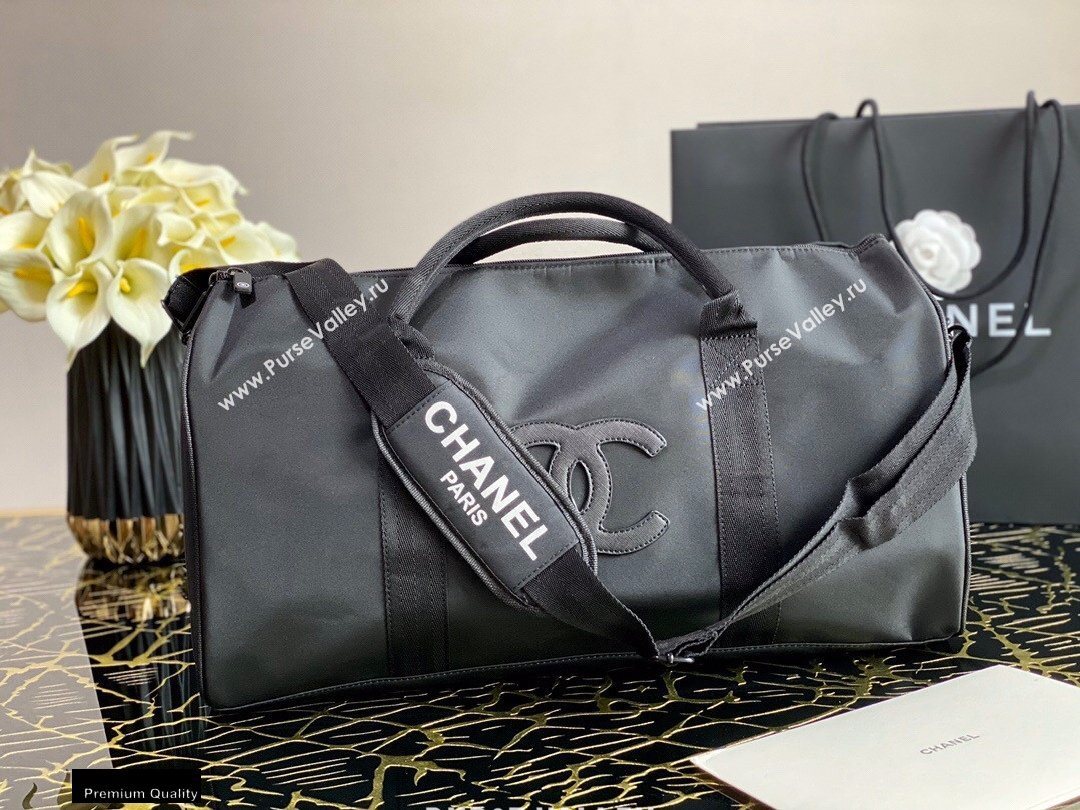 Chanel Nylon CC Logo Travel Bag Black 2020 (jiyuan-20101627)