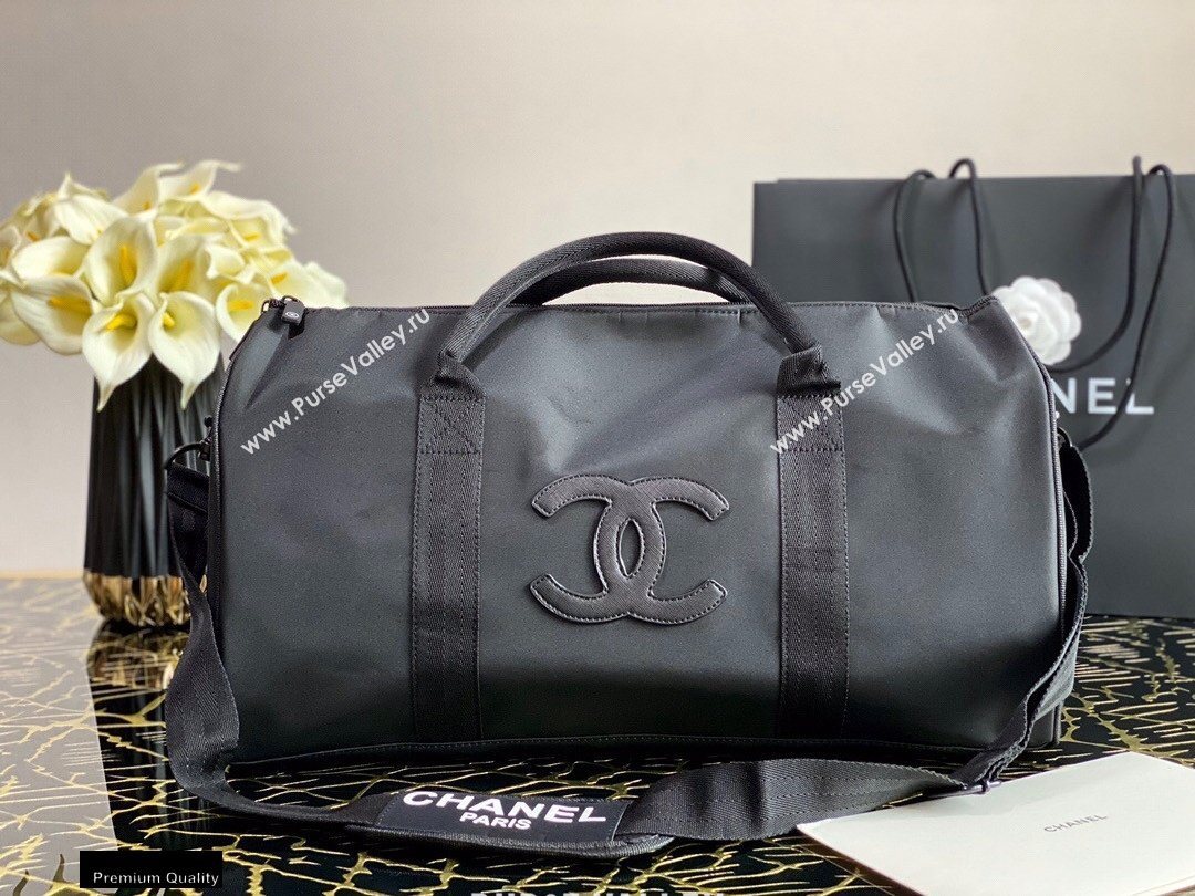Chanel Nylon CC Logo Travel Bag Black 2020 (jiyuan-20101627)