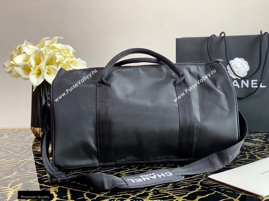 Chanel Nylon CC Logo Travel Bag Black 2020 (jiyuan-20101627)