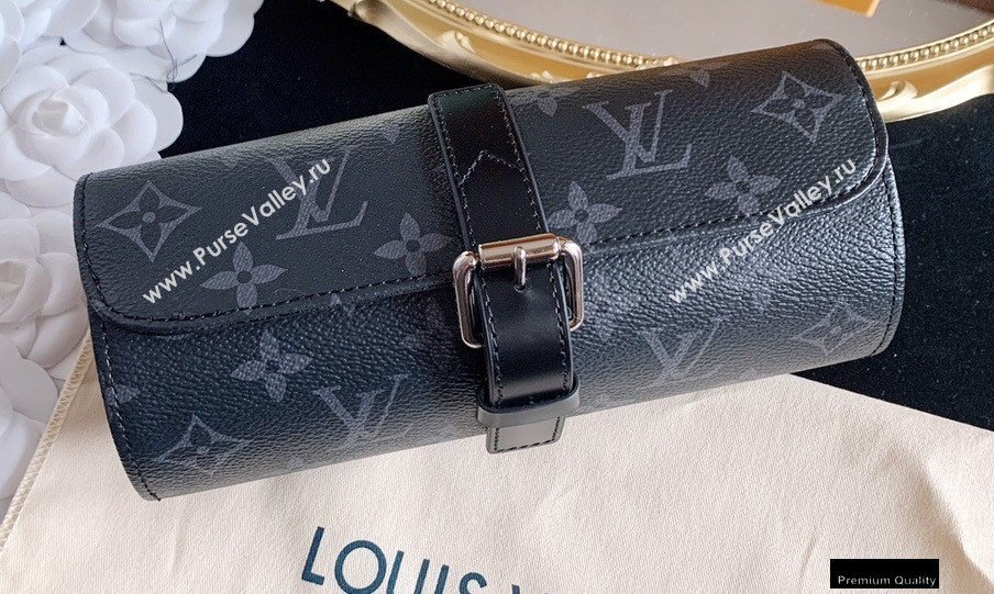 Louis Vuitton 3 Watch Case M43385 Monogram Eclipse Canvas (hongyun-20102121)