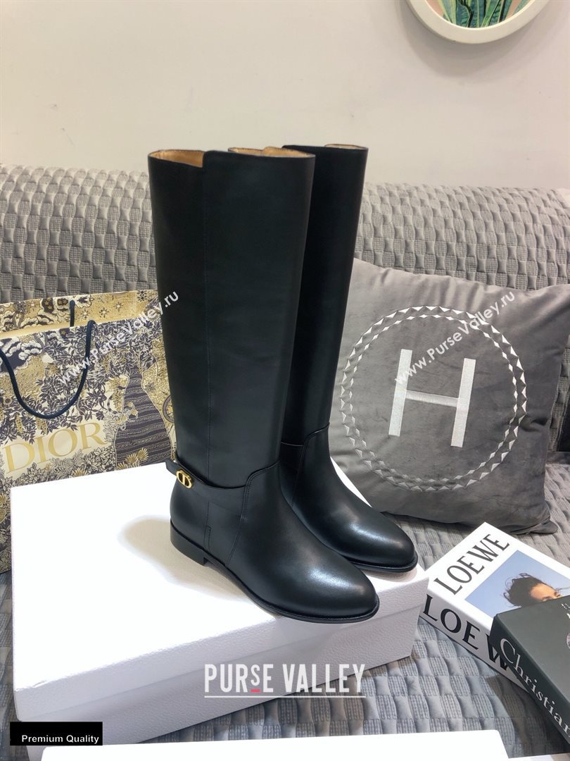 Dior Calfskin Empreinte High Boots Black 2020 (jincheng-20102103)