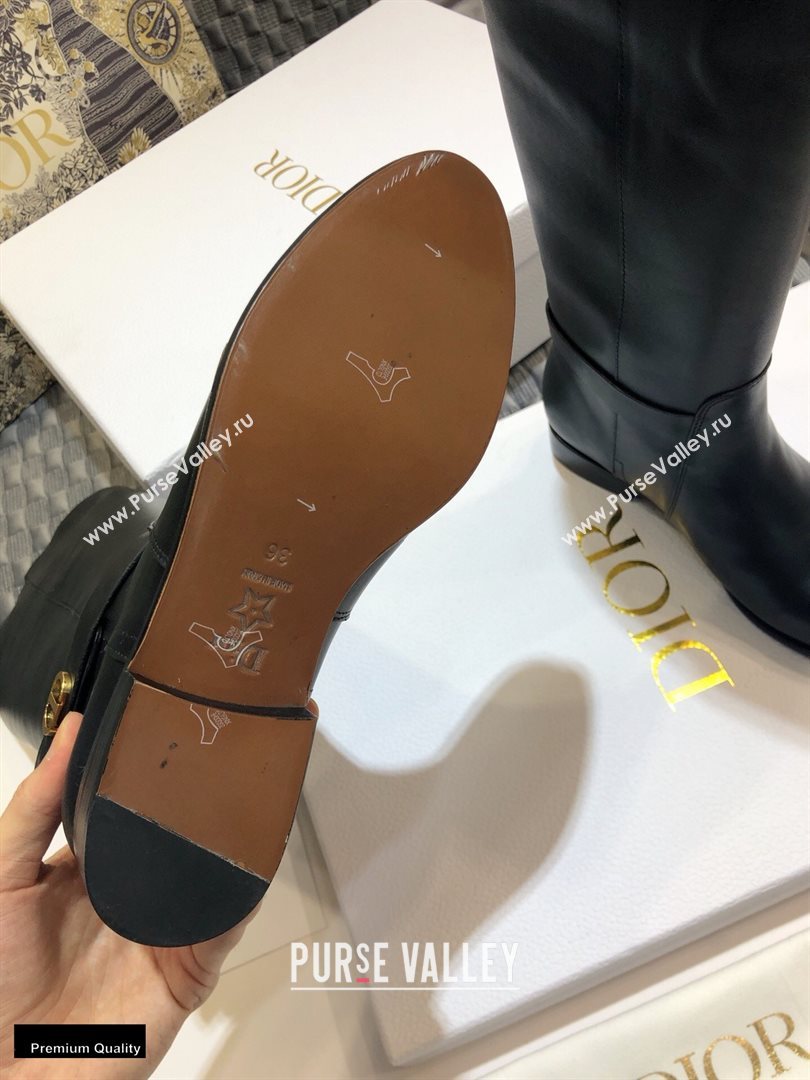 Dior Calfskin Empreinte High Boots Black 2020 (jincheng-20102103)