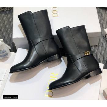 Dior Calfskin Empreinte Ankle Boots Black 2020 (jincheng-20102105)