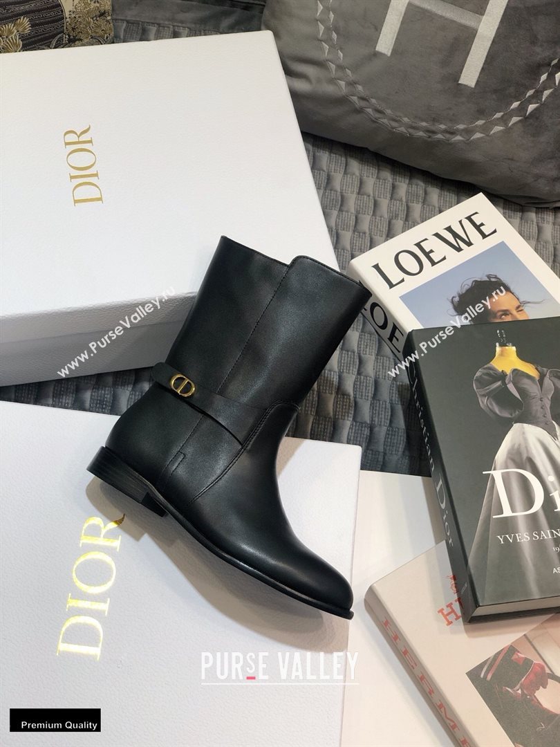 Dior Calfskin Empreinte Ankle Boots Black 2020 (jincheng-20102105)
