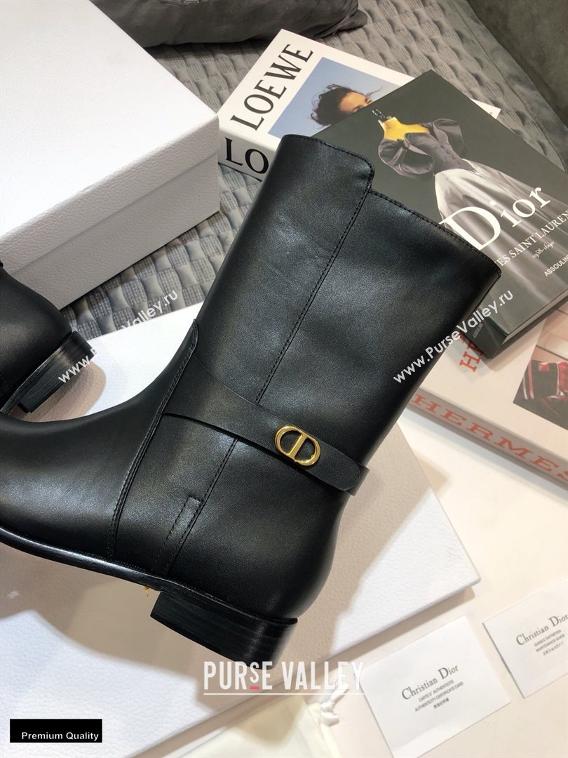 Dior Calfskin Empreinte Ankle Boots Black 2020 (jincheng-20102105)