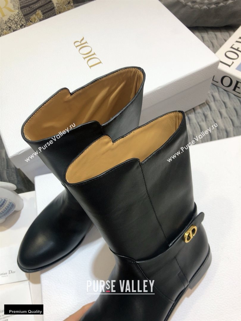 Dior Calfskin Empreinte Ankle Boots Black 2020 (jincheng-20102105)