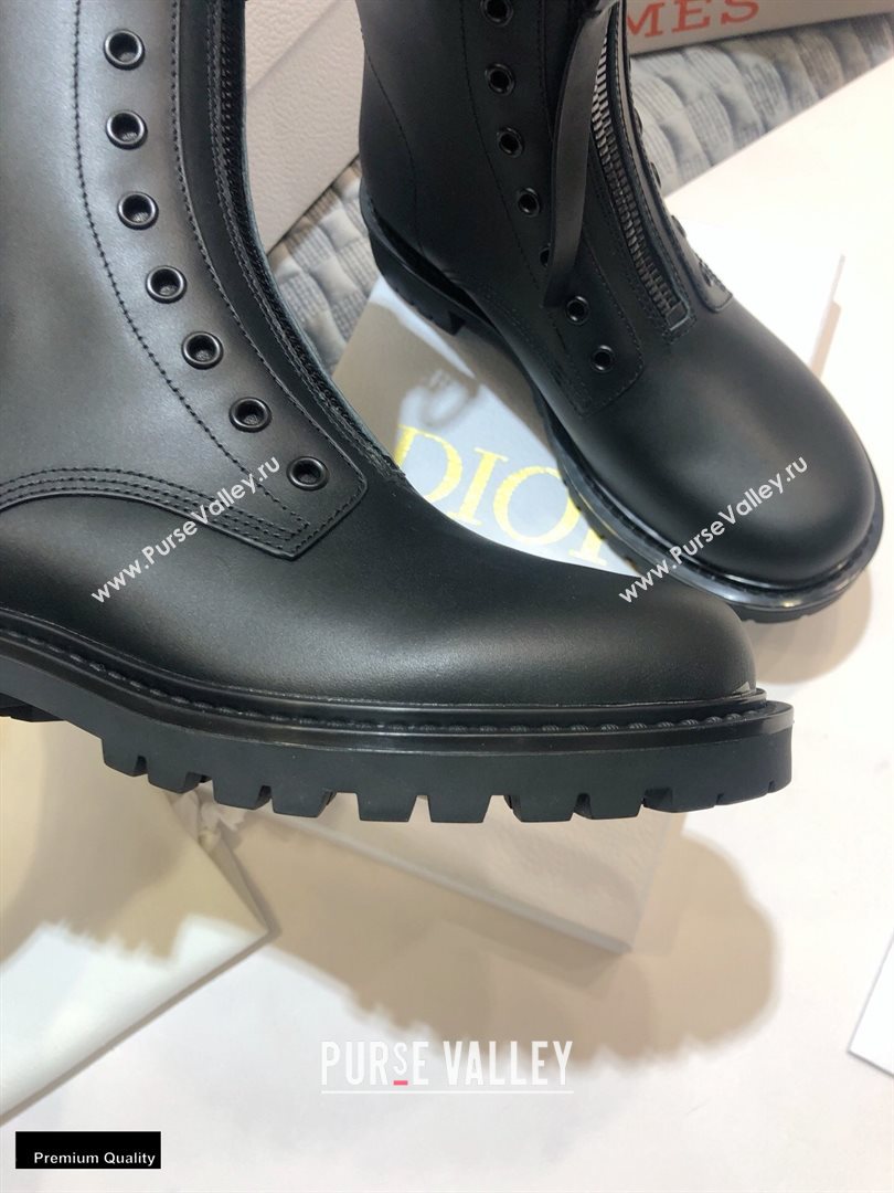 Dior Calfskin Ankle Boots with Front Zip Black 2020 (jincheng-20102111)