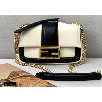 Fendi Nappa Leather Mini Baguette Chain Bag White 2020 (chaoliu-20102209)