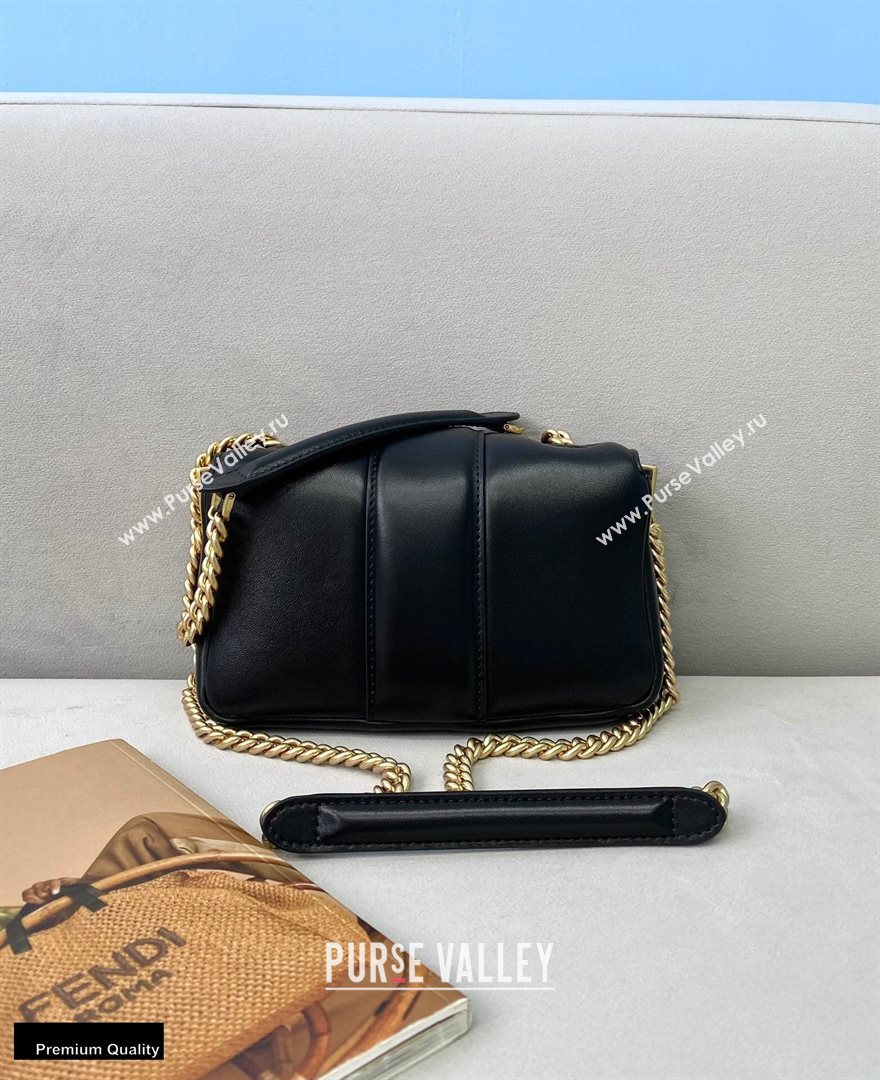 Fendi Nappa Leather Mini Baguette Chain Bag Black 2020 (chaoliu-20102208)