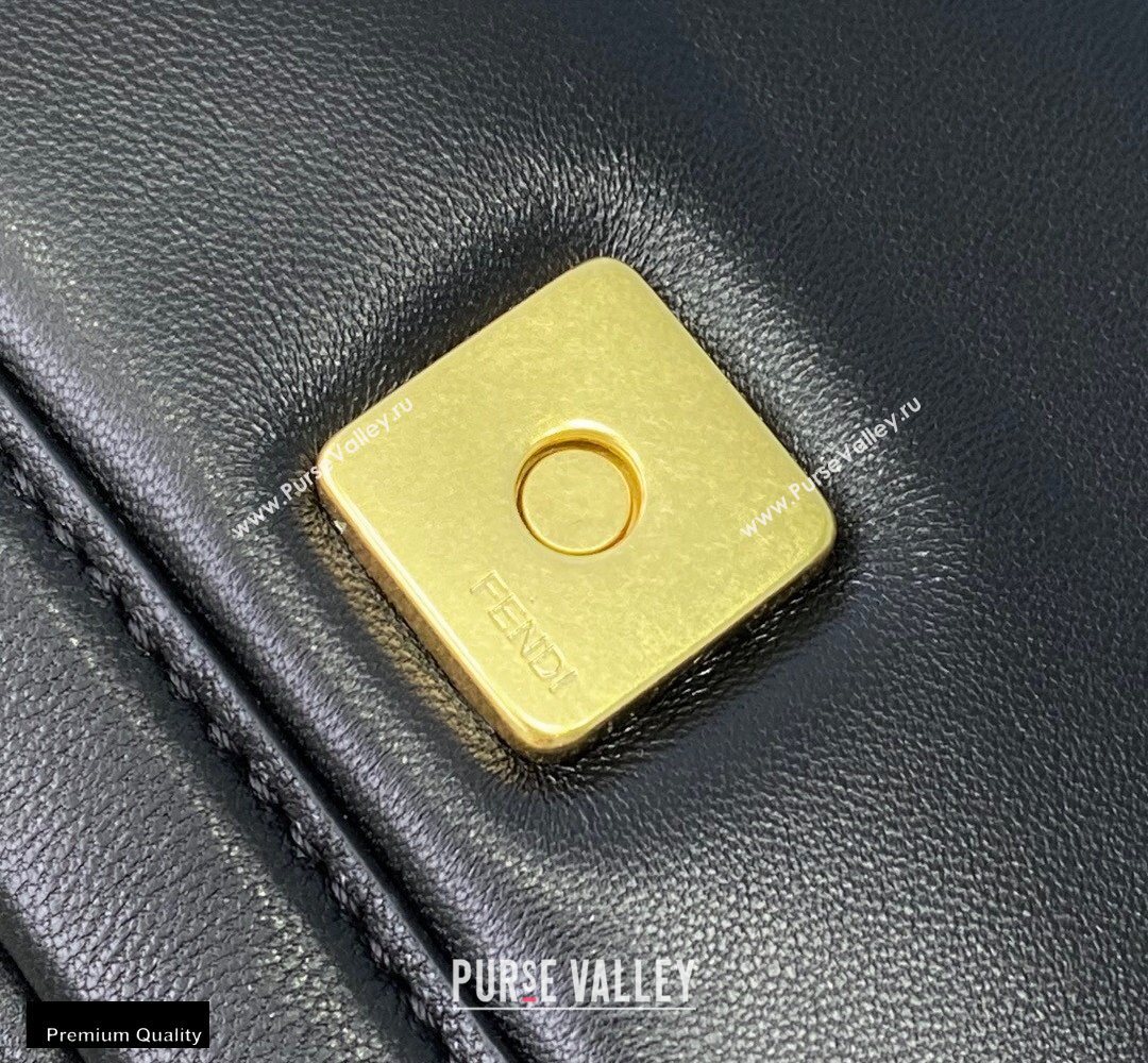 Fendi Nappa Leather Mini Baguette Chain Bag Black 2020 (chaoliu-20102208)