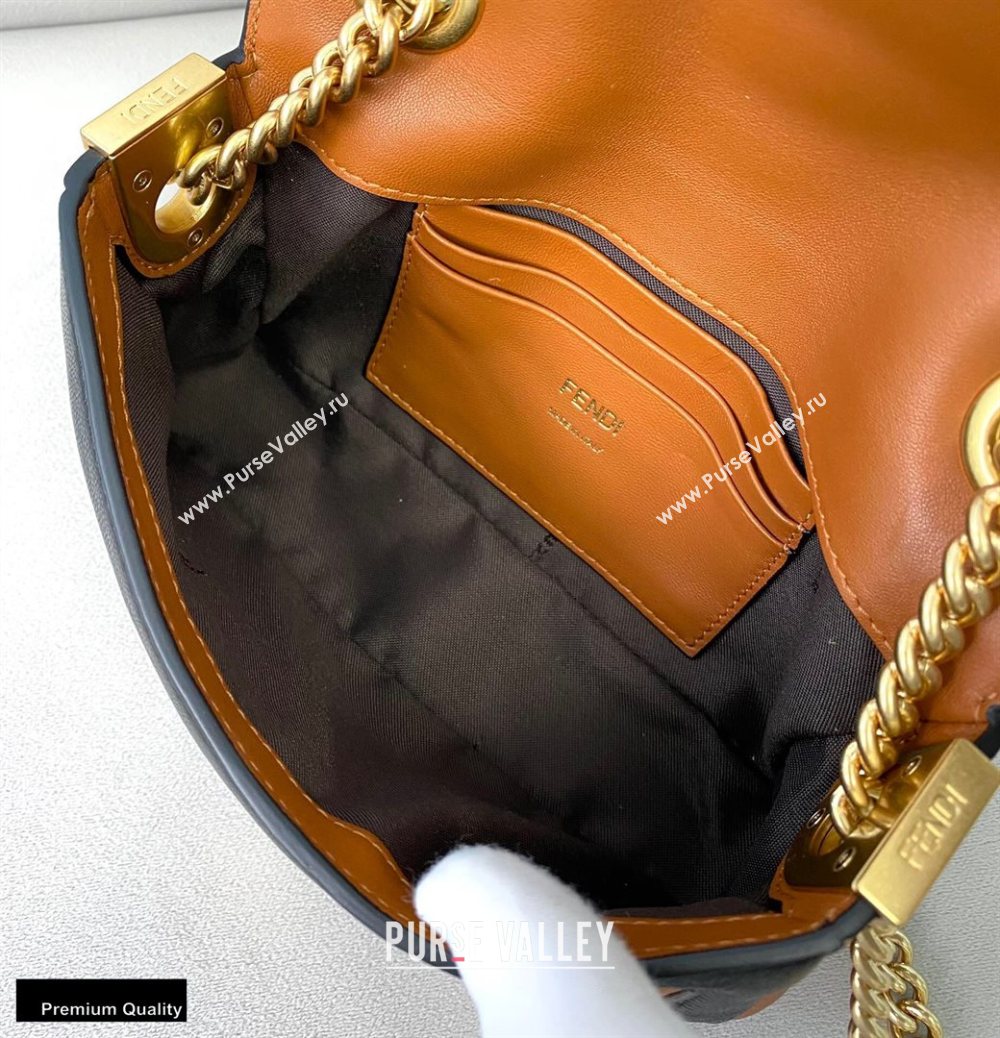 Fendi Nappa Leather Mini Baguette Chain Bag Brown 2020 (chaoliu-20102210)