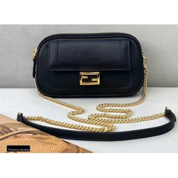 Fendi Leather Easy 2 Mini Baguette Bag Black 2020 (chaoliu-20102211)