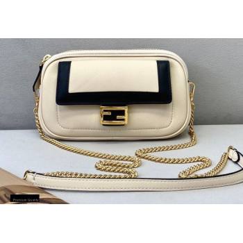 Fendi Leather Easy 2 Mini Baguette Bag White 2020 (chaoliu-20102212)