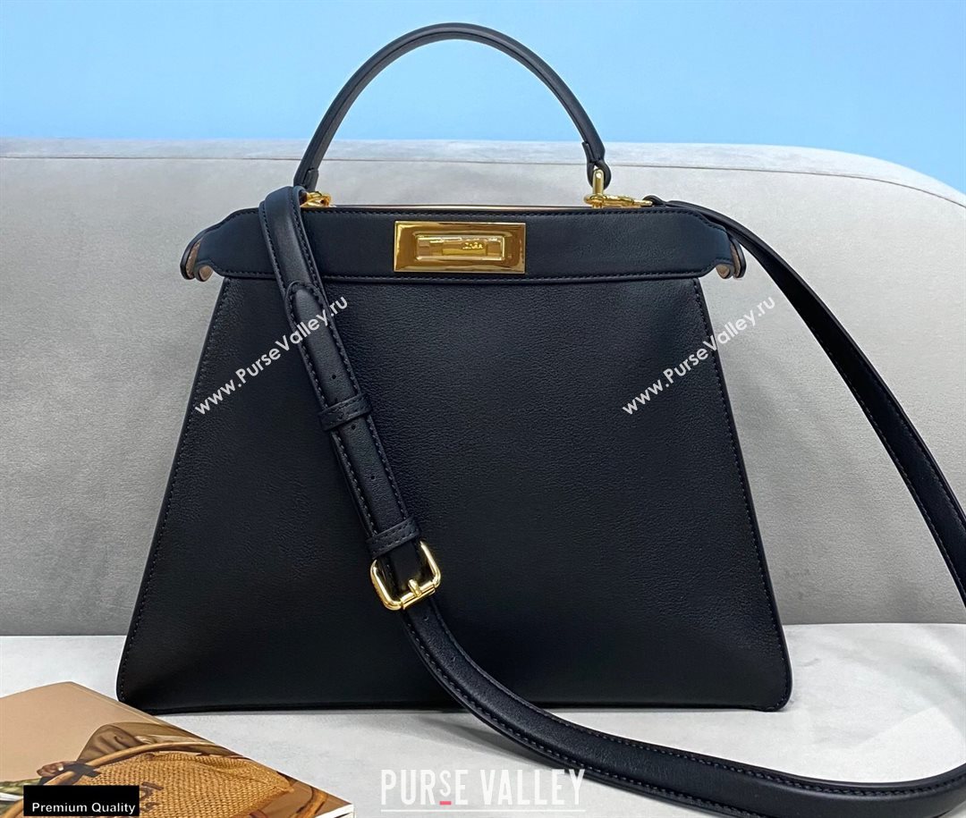 Fendi Iconic Peekaboo ISEEU Medium Bag Black 2020 (chaoliu-20102306)