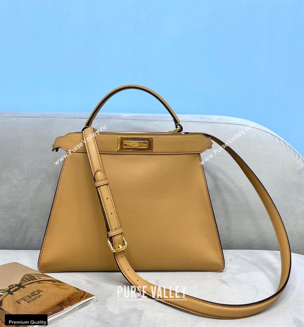 Fendi Iconic Peekaboo ISEEU Medium Bag Apricot 2020 (chaoliu-20102308)