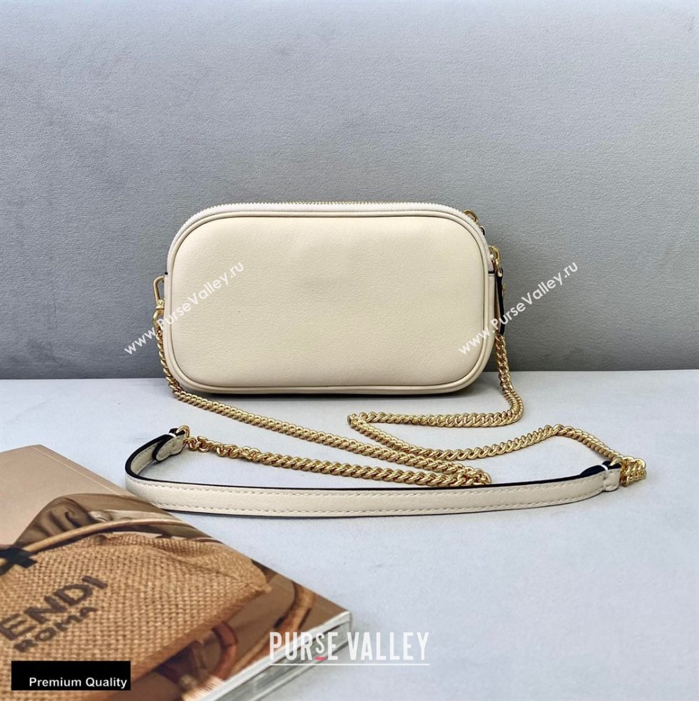 Fendi Leather Easy 2 Mini Baguette Bag White 2020 (chaoliu-20102212)