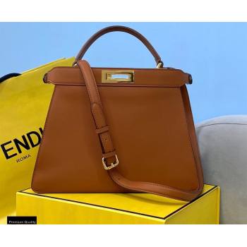 Fendi Iconic Peekaboo ISEEU Medium Bag Brown 2020 (chaoliu-20102307)
