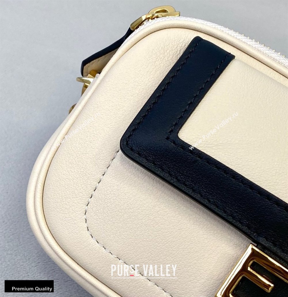 Fendi Leather Easy 2 Mini Baguette Bag White 2020 (chaoliu-20102212)