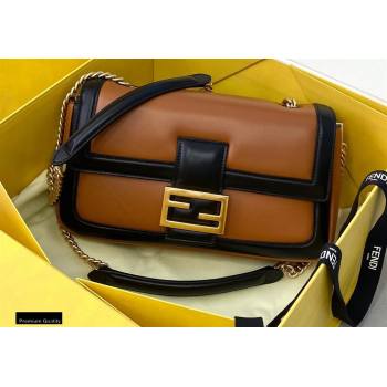 Fendi Nappa Leather Medium Baguette Chain Bag Brown 2020 (chaoliu-20102207)