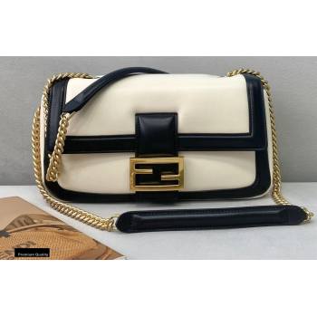 Fendi Nappa Leather Medium Baguette Chain Bag White 2020 (chaoliu-20102206)