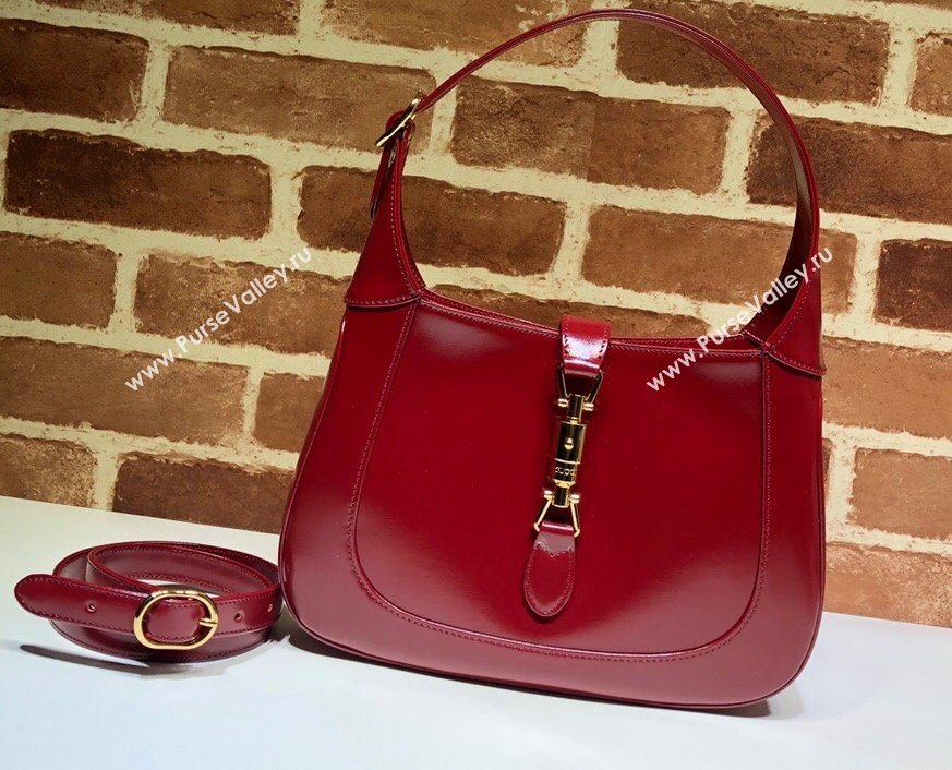 Gucci Jackie 1961 Small Hobo Bag 636709 Leather Red 2020 (delihang-20102203)