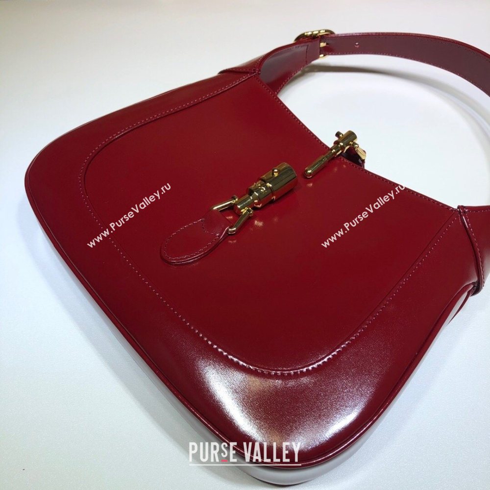 Gucci Jackie 1961 Small Hobo Bag 636709 Leather Red 2020 (delihang-20102203)
